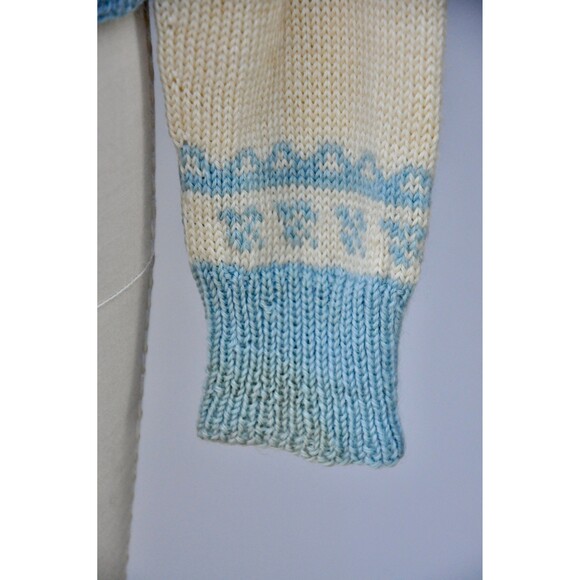 Vintage Icelandic Jacket Sweater Cardigan Knit Knitted Norwegian 40s 50s XS - S - Picture 10 of 10